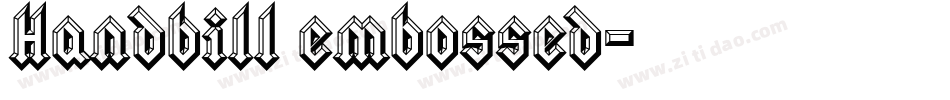 Handbill embossed字体转换